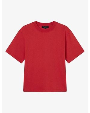Whistles Relaxed-Fit Crewneck Cotton T-Shirt - Red