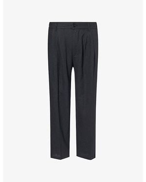 Obey Foster Double-Pleated Woven Trousers - Blue