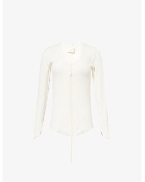 Marc Le Bihan Central-Seam Ribbed Cotton-Jersey T-Shirt - White
