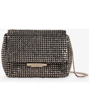 Ted Baker Crystal-embellished Woven Cross-body Bag - Black
