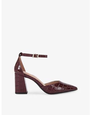 Carvela Kurt Geiger Refined Crocodile-Embossed Faux-Leather Courts - Pink