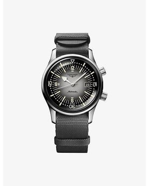 Longines L3.774.4.70.2 Legend Diver Stainless-Steel Automatic Watch - Black