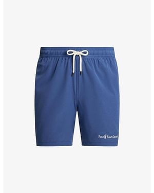 Polo Ralph Lauren Brand-Embroidered Drawstring-Waist Swim Shorts - Blue