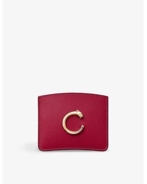 Cartier Panthère De Leather Cardholder - Red
