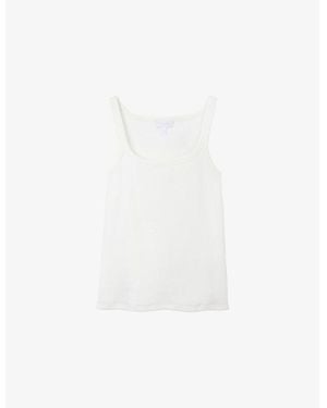 The White Company Square-Neck Ribbed Stretch Cotton And Modal-Blend Vest - White