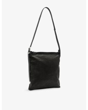 AllSaints Haven Flat Leather Cross-Body Bag - Black