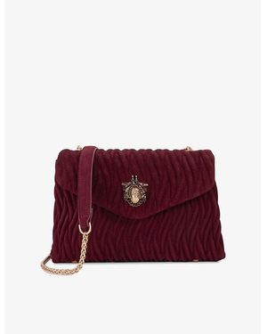 Dune Darling Bug Suede Shoulder Bag - Red