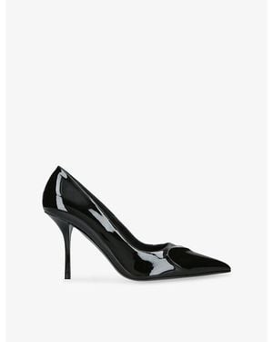 Alaïa Le Cœur 90 Patent Leather Pumps - Black