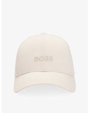 BOSS Brand-Embroidered Cotton-Twill Baseball Cap - White