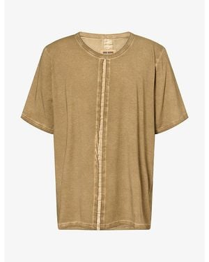 Uma Wang Seam-Detail Relaxed-Fit Stretch-Cotton T-Shirt - Natural