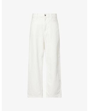 Carhartt Brandon Wide-Leg Denim Jeans - White