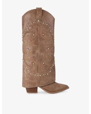 Steve Madden Stagecoach Suede Boots - Brown