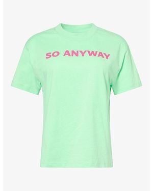 Sisters & Seekers So Anyway Cotton T-Shirt - Green