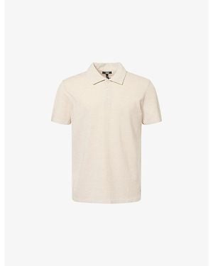 PAIGE Demille Short-Sleeve Cotton Polo Top - Natural