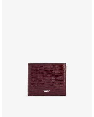 Tom Ford Classic Leather Bifold Wallet - Purple