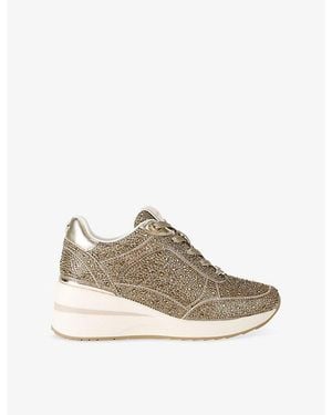 Carvela Kurt Geiger Divina Woven Trainers - Natural