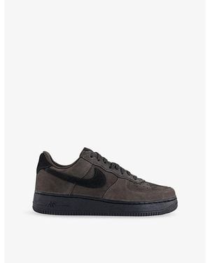 Nike Air Force 1 '07 Suede Trainers - Black