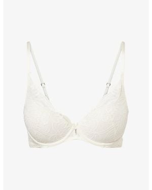Wacoal Abellia Plunge Lace Bra - White