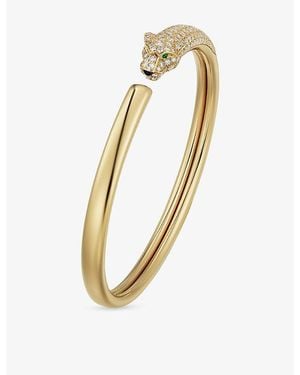 Cartier Panthère De Small 18Ct- Emerald And 1.53Ct Pavé-Diamond Bracelet - Metallic