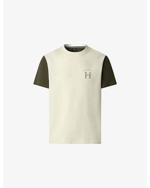 Hackett Heritage Essential Classic-Fit Brand-Print Cotton-Jersey T-Shirt - Natural