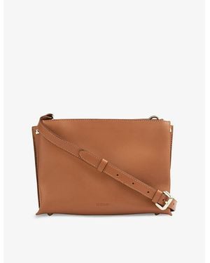 LK Bennett Evie Leather Crossbody Bag - Brown