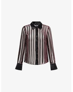 PAIGE Mazzy Striped Silk-Blend Shirt - Multicolor