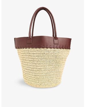 Whistles Ruhi Straw Tote Bag - Metallic