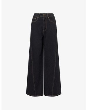 Dissh Carson Wide-Leg Denim Jeans - Black