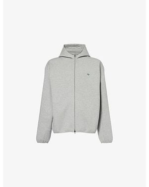 247 BY Represent Numbers Zip-Up Cotton-Jersey Hoody - Gray