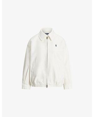Polo Ralph Lauren Logo-Embroidered Relaxed-Fit Cotton Jacket - White