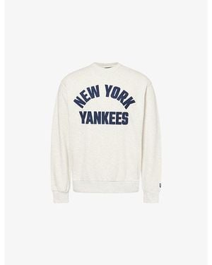 KTZ New York Yankees Mlb Embroidered Cotton Sweatshirt - White