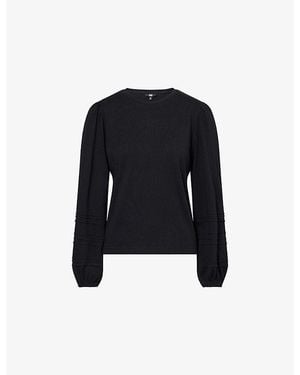 PAIGE Cyrano Cotton-Blend Top - Black