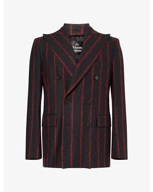 Vivienne Westwood Captain Striped Wool Blazer - Black