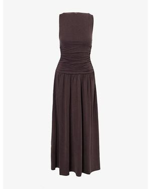 Dissh Meg Sleeveless Woven Midi Dress - Purple