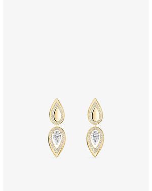 Messika Fiery And 0.25Ct Diamond Drop Earrings - Metallic