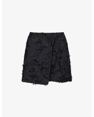 Samsøe & Samsøe Salazio Textured Woven Mini Skirt - Black
