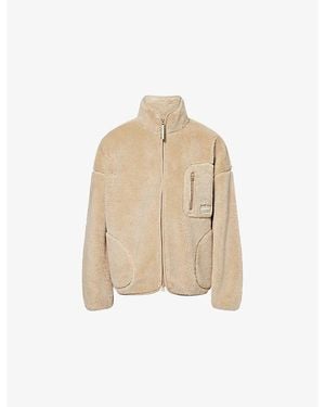 ADANOLA Zip-Pocket Oversized-Fit Fleece Jacket - Natural
