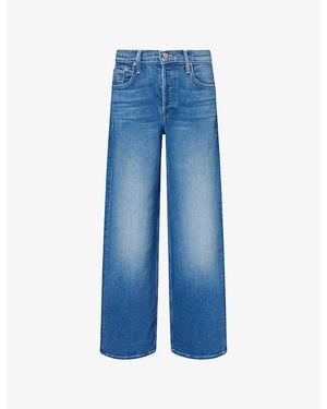 Mother The Rerun Sneak Cotton Denim Jeans - Blue