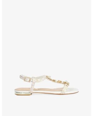 Dune Nature Woven Sandals - White