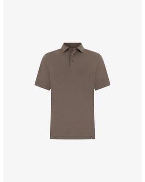 BOGGI Regular-Fit Stretch Pima Cotton Polo Shirt - Brown