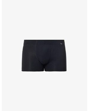 Hanro Pack Of Two Logo-Embellished Stretch-Cotton Trunks - Blue