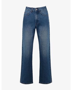 House Of Cb The Slim Boyfriend Straight-Leg Jeans - Blue
