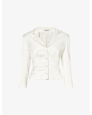 Anna October Bailey Raya Satin Jacket - White