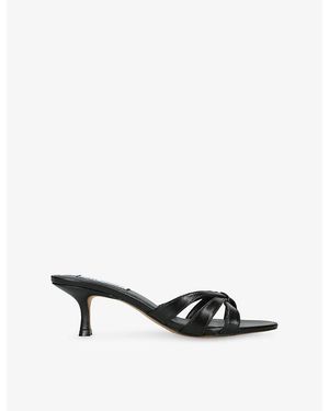 Steve Madden Cary Leather Heeled Sandals - Black