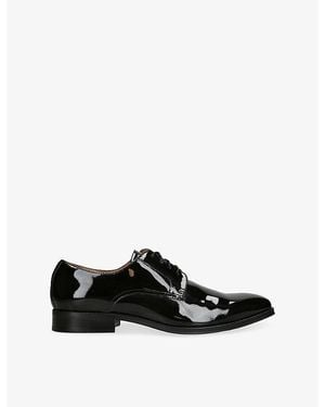 Steve Madden Parscal Patent-Leather Lace-Up Shoes - Black