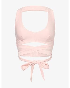 Cheap Monday Hudson Scoop-Neck Stretch-Jersey Sports Bra - Pink