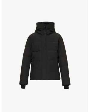 Canada Goose Macmillan Funnel-Neck Twill-Down Parka Jacket - Black