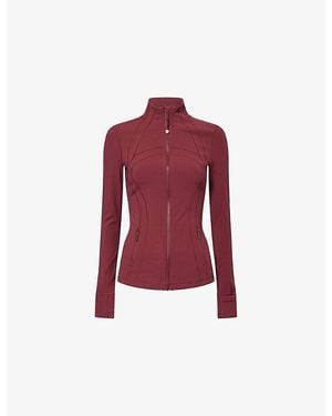 lululemon Define Nulu High-Neck Stretch-Woven Jacket - Red