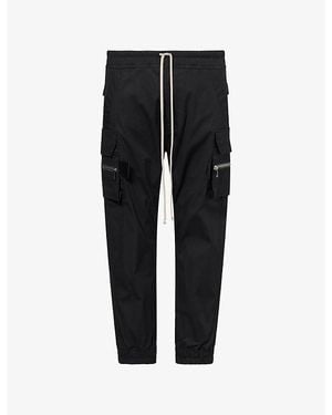 Rick Owens Mastodon Slim-Fit Cotton Cargo Trousers - Black
