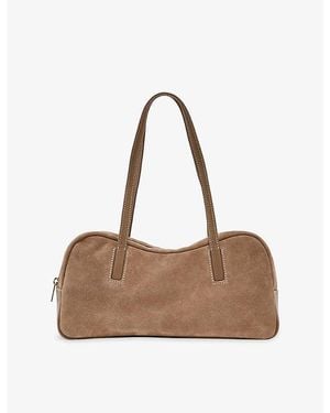 Reiss Alma Suede Shoulder Bag - Brown